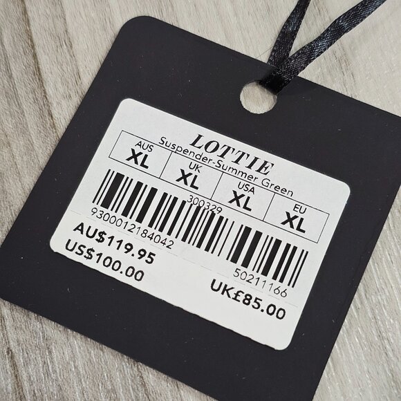 NWT Honey Birdette Lottie Green Suspender Garter Belt Size XL - Picture 6 of 6